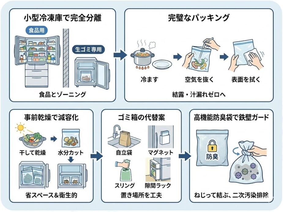 生ゴミの冷凍で迷惑をかけないための正しい運用術