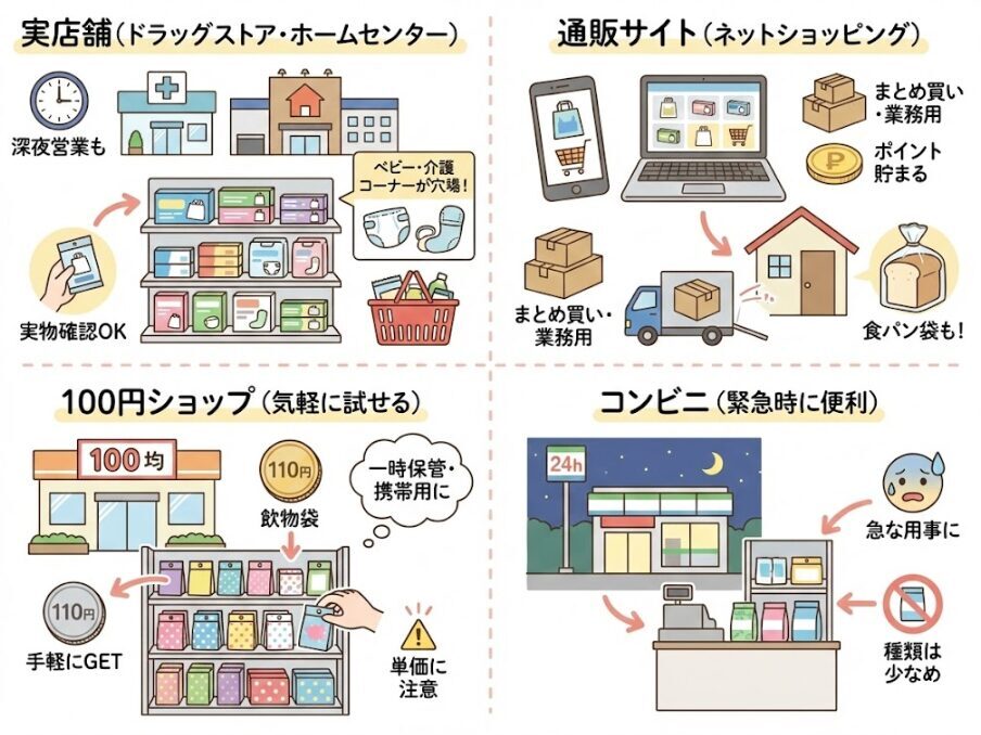 理想の生ゴミが臭わない袋はどこで買える？