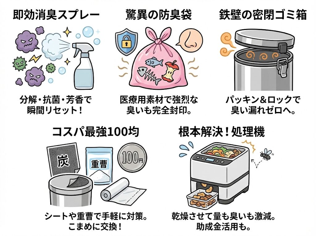 生ゴミの臭い消しにおすすめの最強グッズ