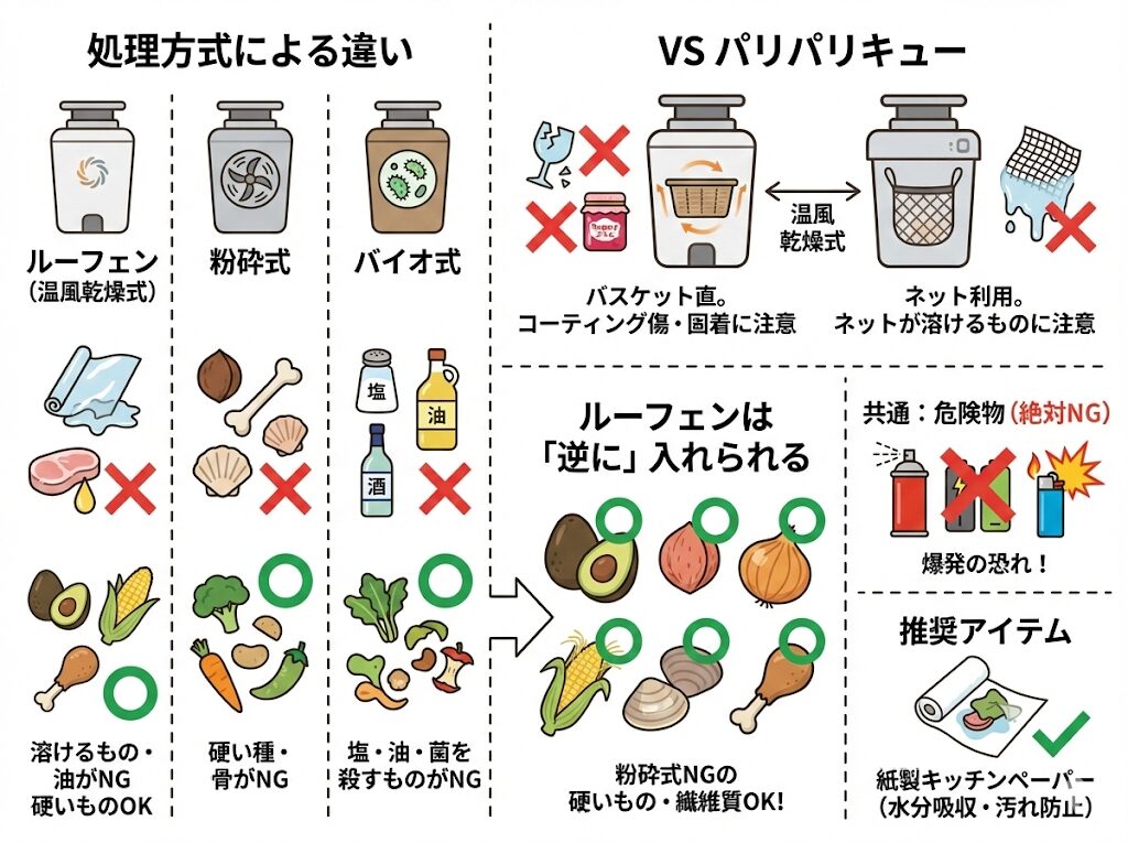 比較!ルーフェンに入れてはいけないもの
