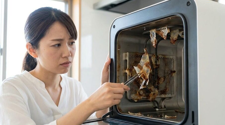 内部に張り付くビニール袋