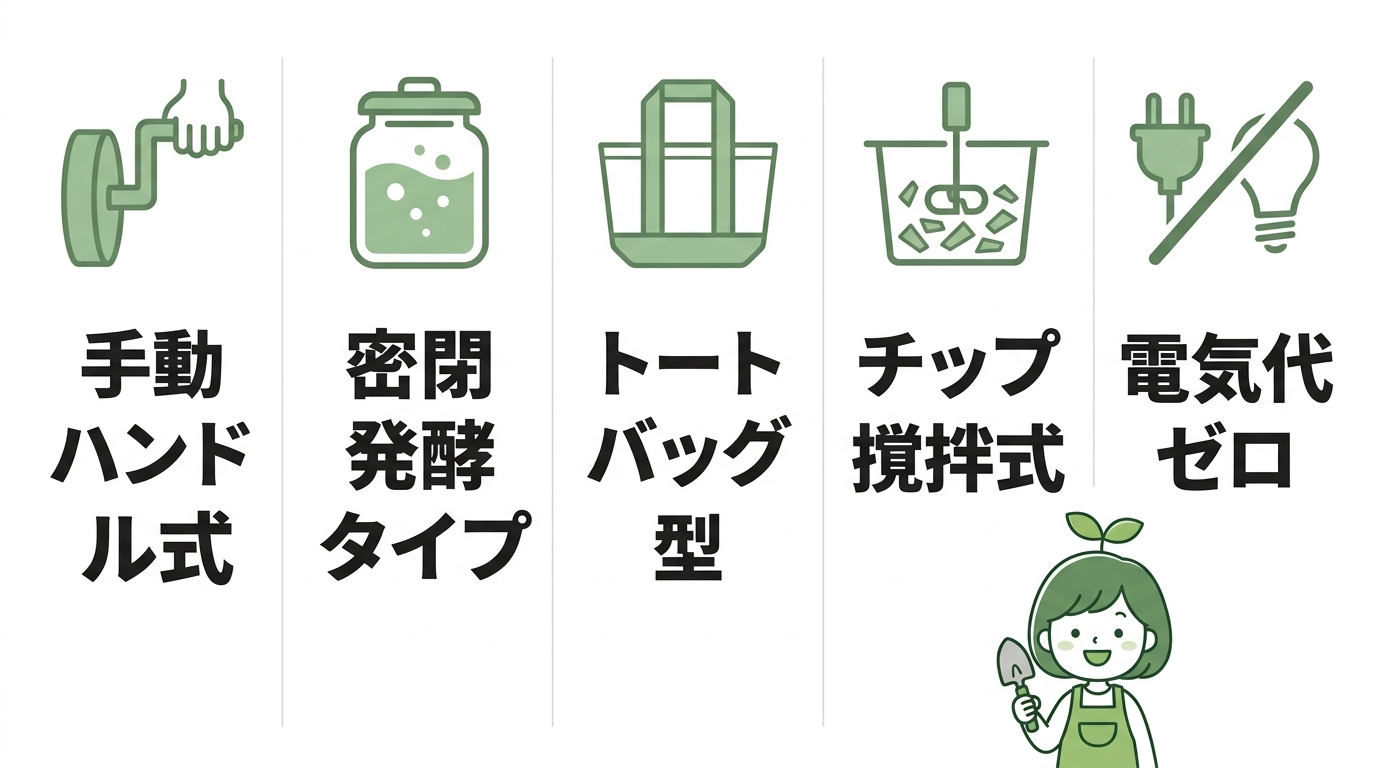 電気を使わない生ゴミ処理機のおすすめ5選