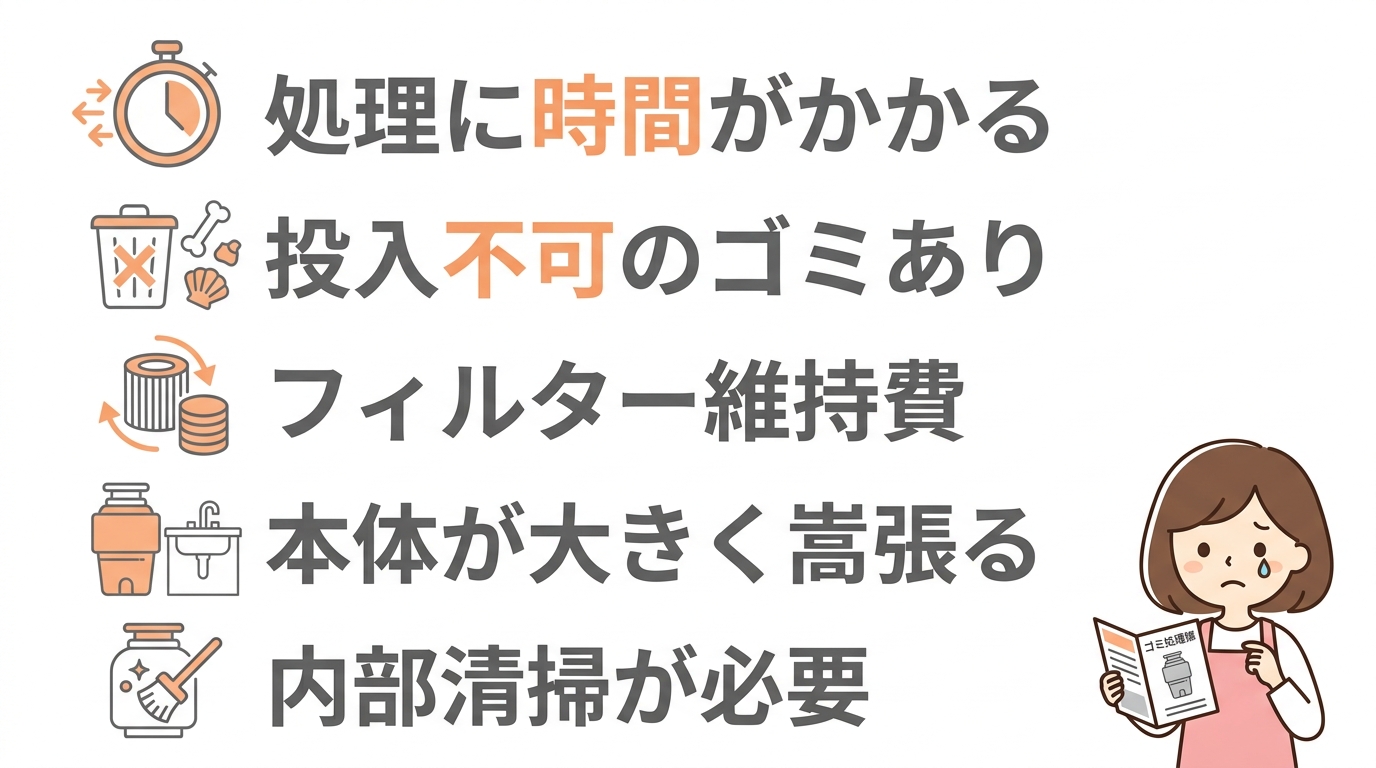 生ゴミ処理機の5つのデメリット