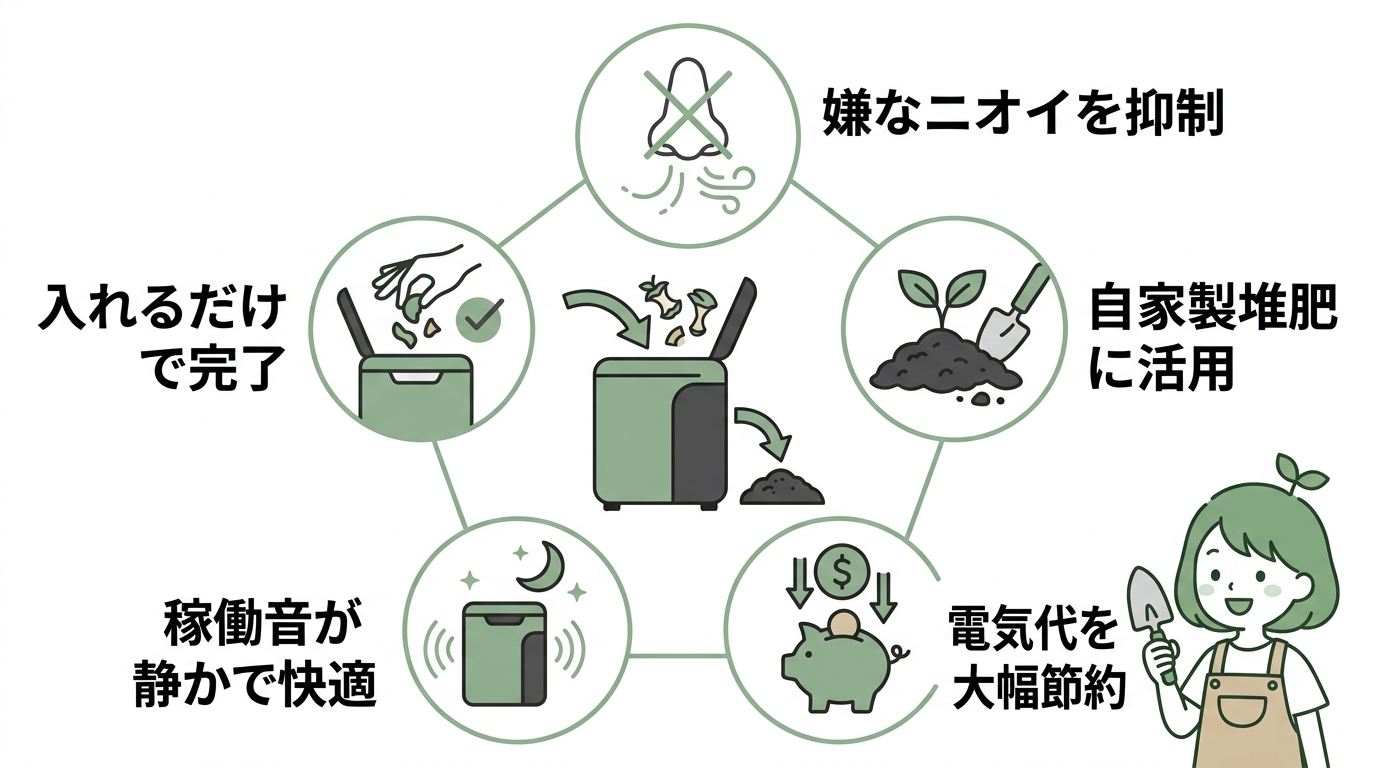 バイオ式生ゴミ処理機を導入するメリット5つ