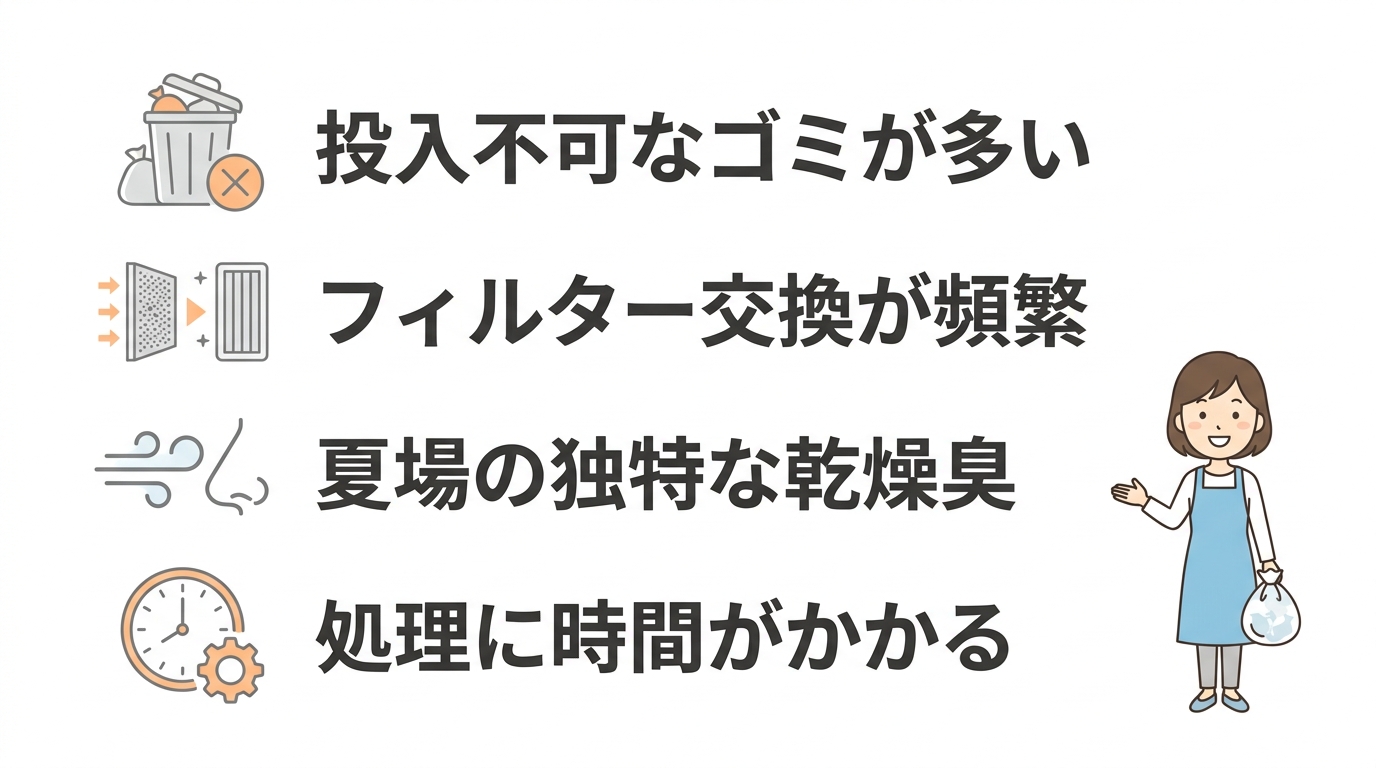 失敗から学ぶ生ゴミ処理機のデメリット