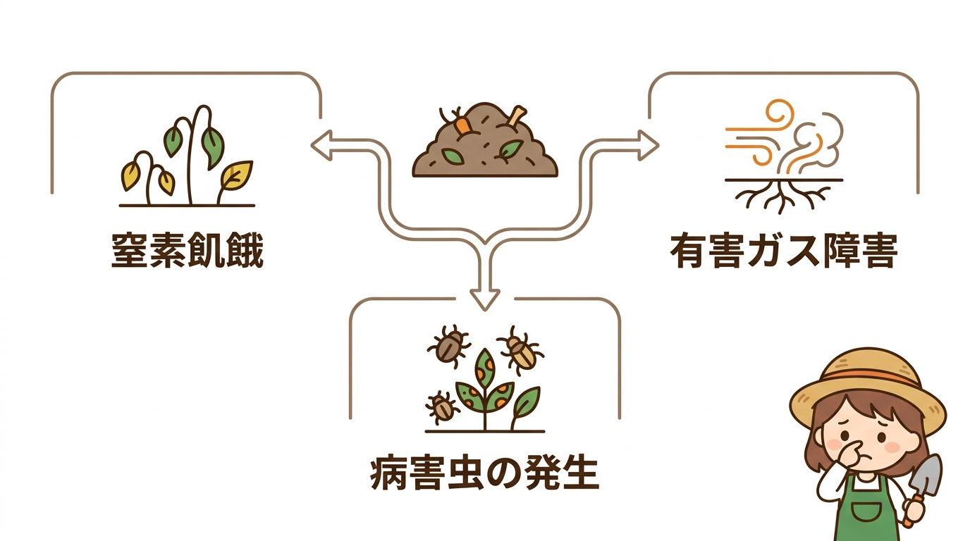 未熟堆肥が植物に与える3つの悪影響