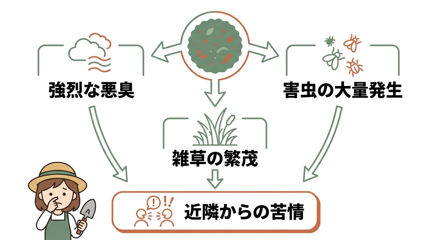 近隣トラブルを招く堆肥の環境リスク