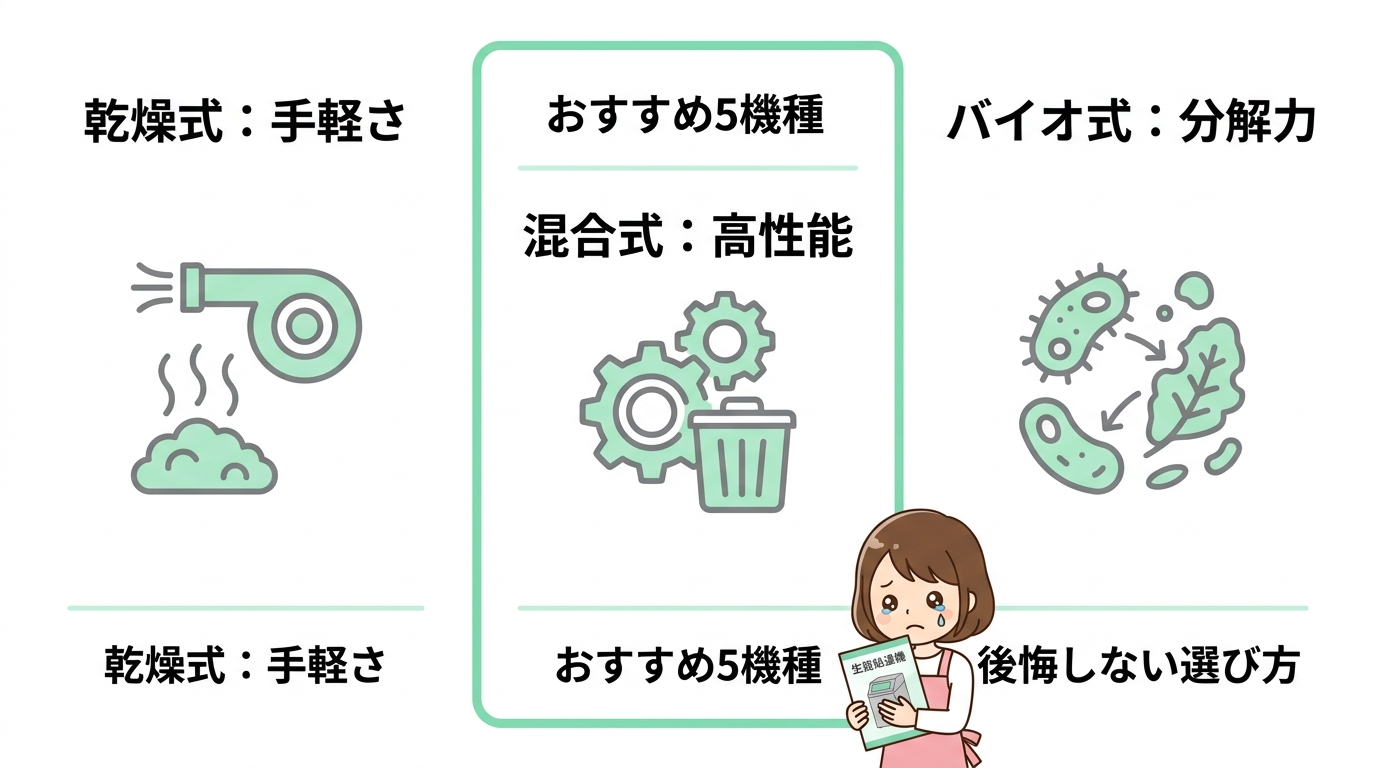 後悔しないおすすめ生ゴミ処理機5選