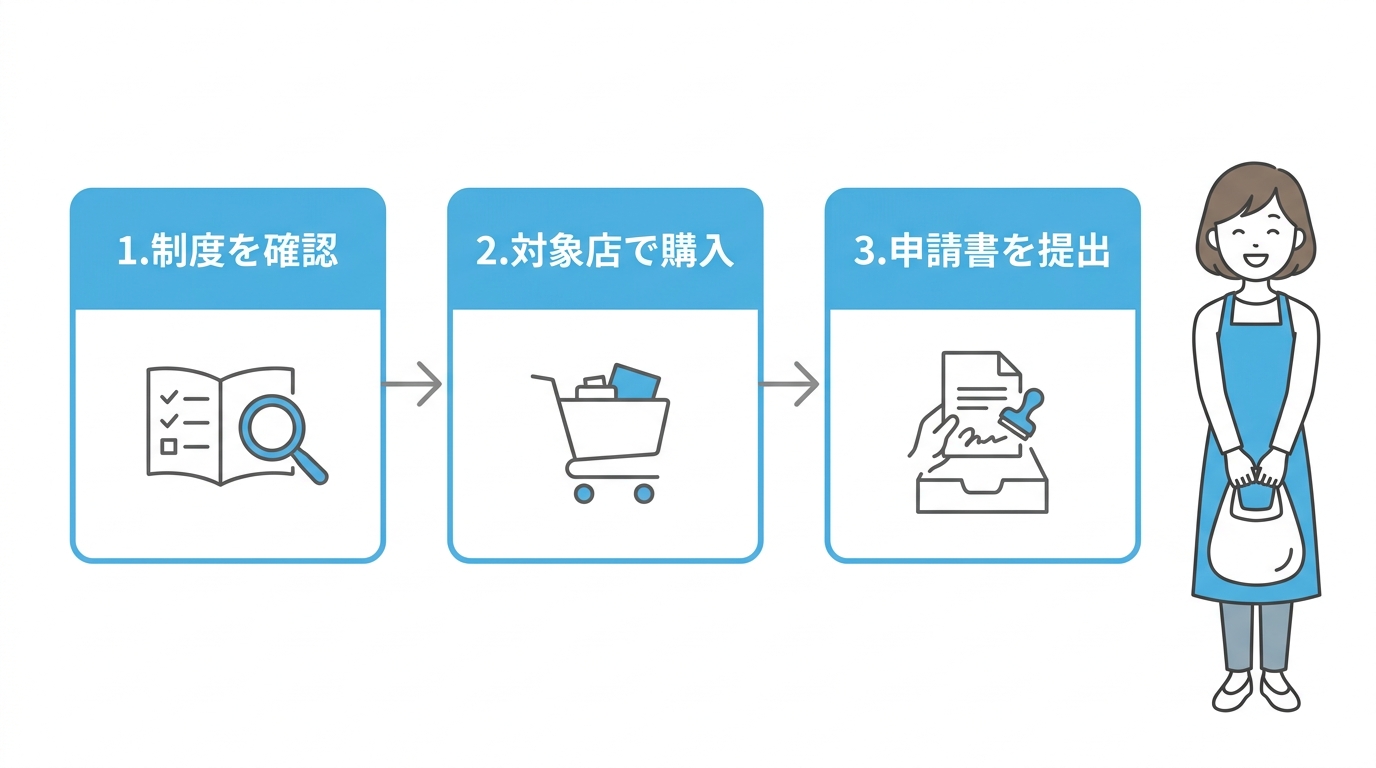 補助金でお得に導入する3ステップ