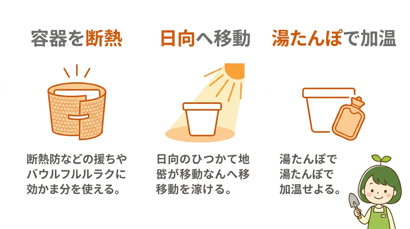 冬場でも微生物を活発にする3つの保温術