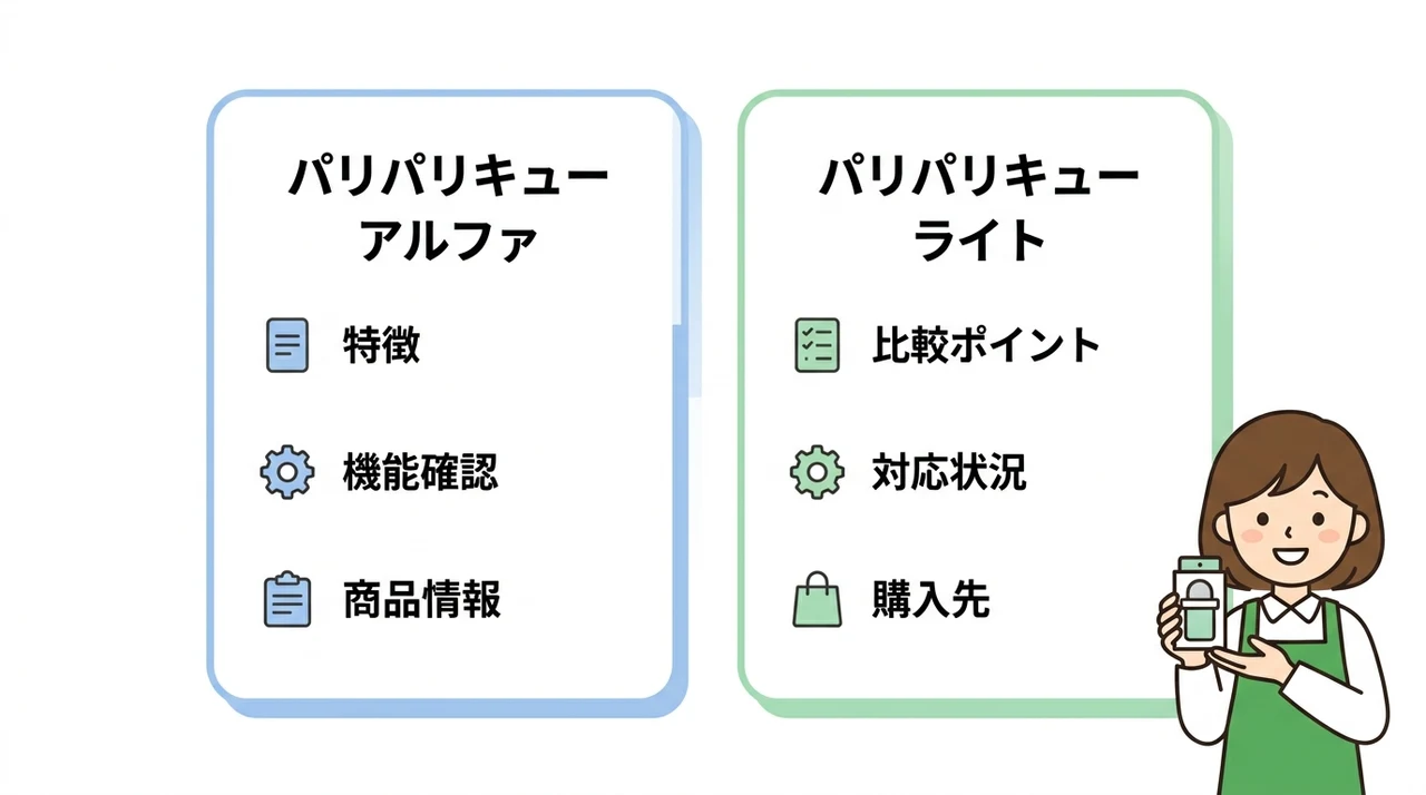 パリパリキューとライトの違いを比較検証