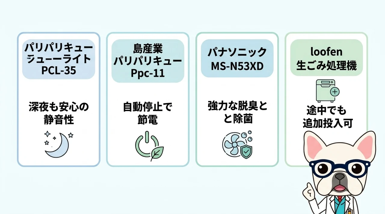 パリパリキュー等の人気機種比較
