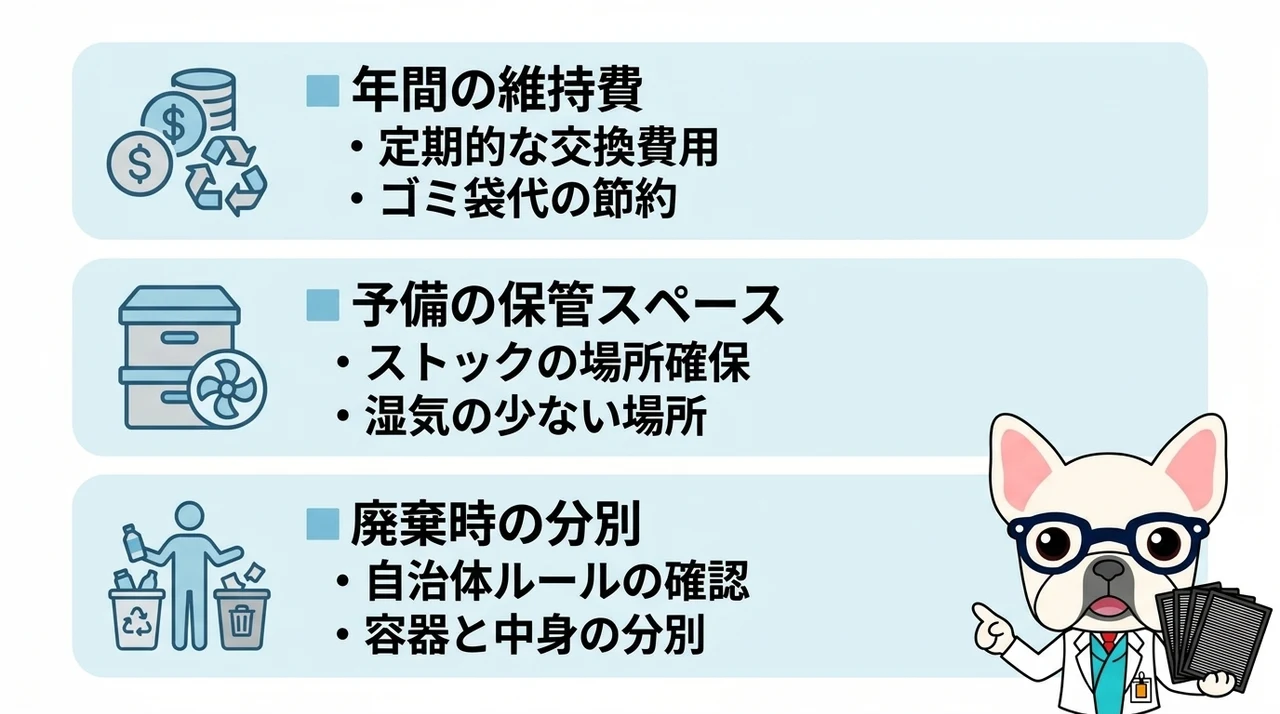 フィルター交換に関するデメリット