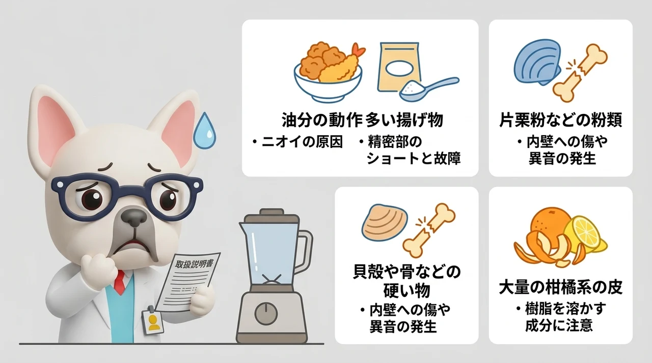 故障と間違いやすい投入禁止の食材