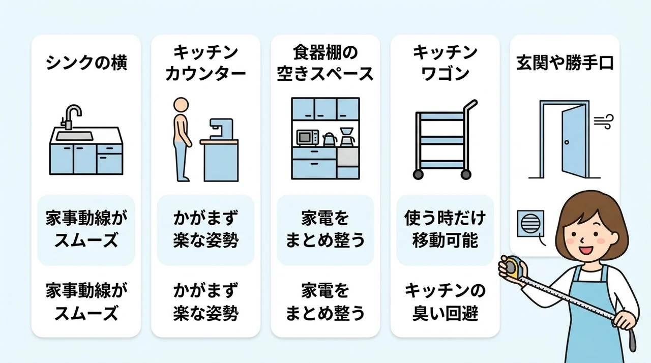 パリパリキューにおすすめの置き場所5選