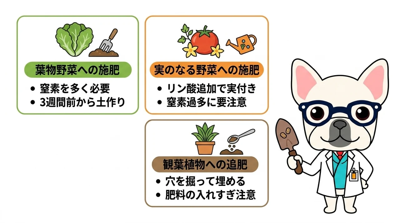 植物の種類に合わせた肥料の活用方法