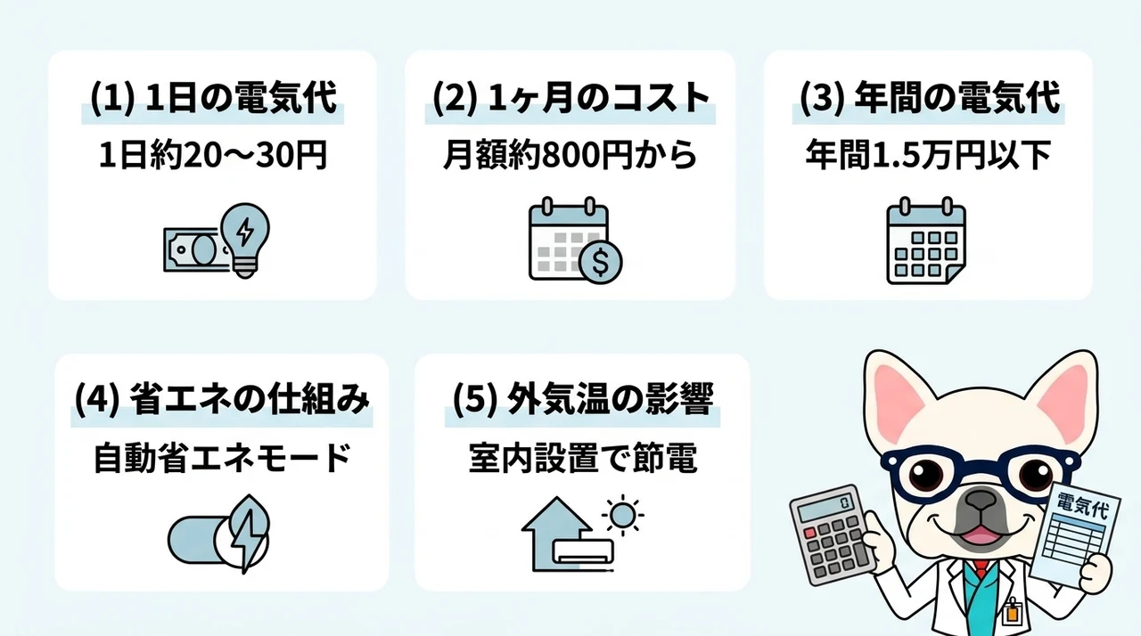 ナクスルの電気代を24時間稼働させた時の目安