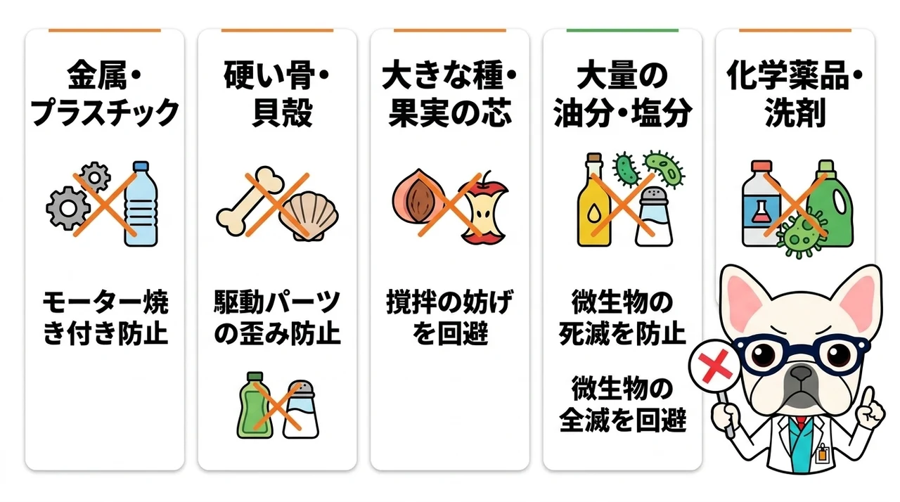 ナクスルに入れてはいけないもの一覧と理由