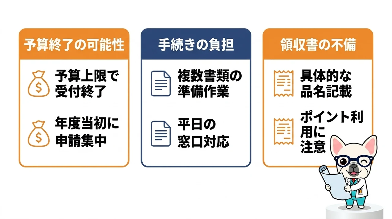 助成金制度を利用する際のデメリット