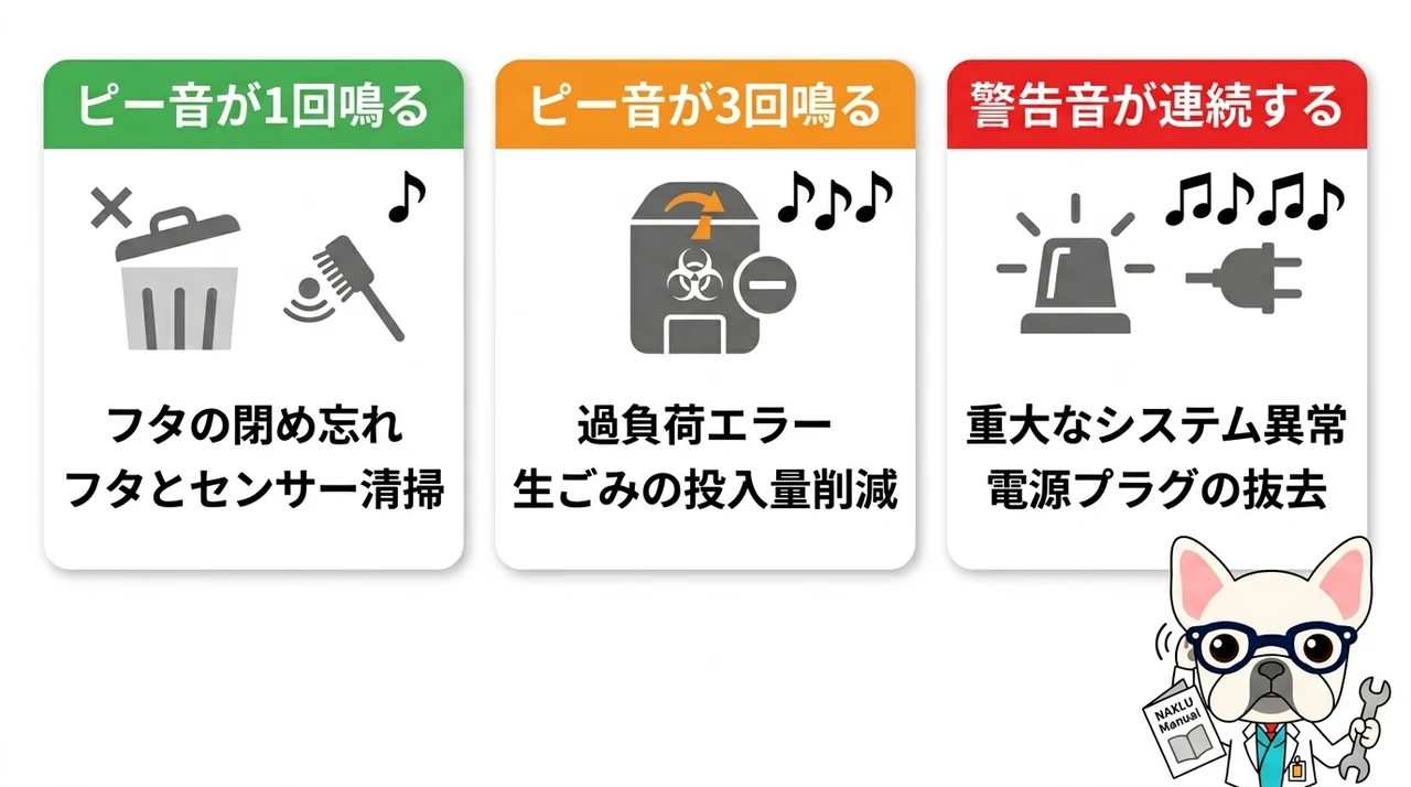 警告音が鳴る原因と対処法