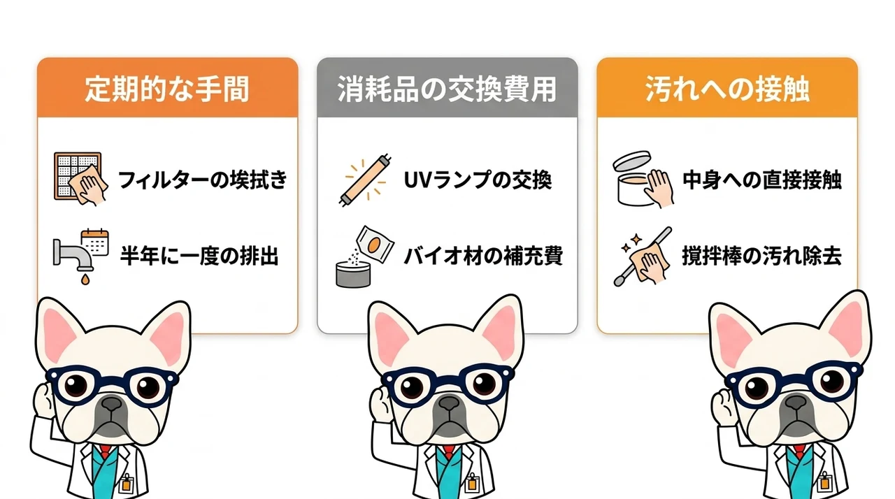 掃除や維持にかかるデメリット3つ