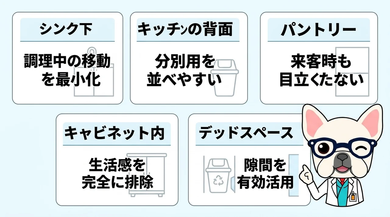キッチン ゴミ箱 置き場の理想的な配置5選