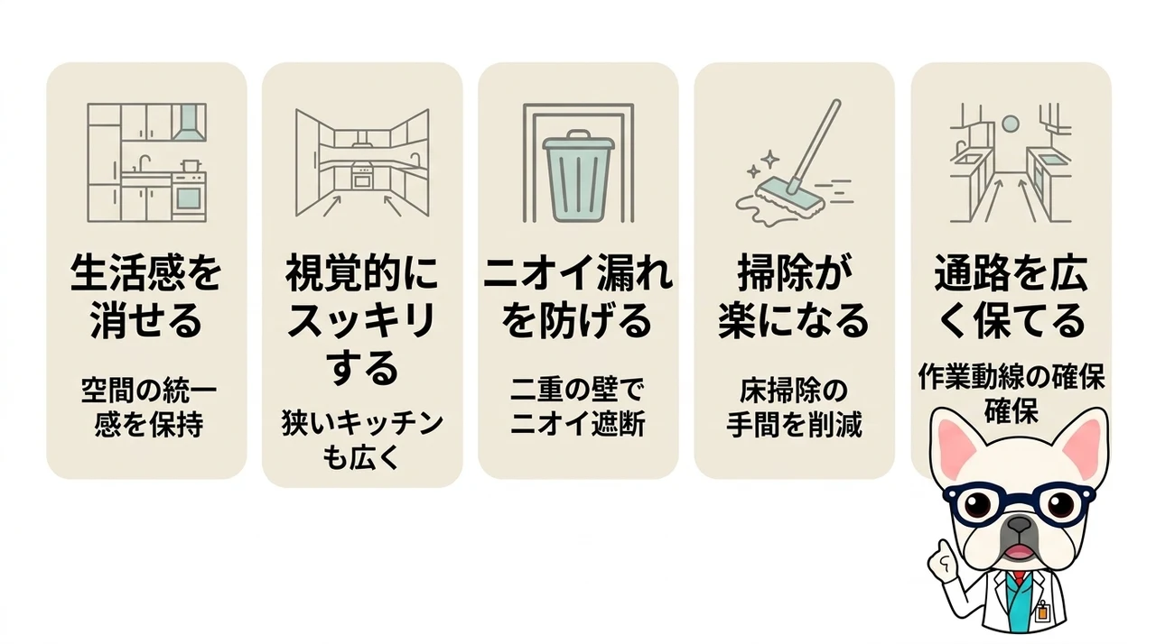 キッチンでゴミ箱を隠すメリット