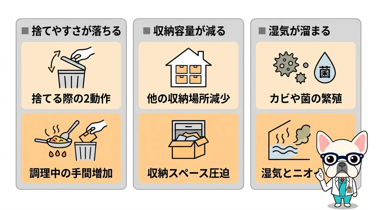収納内に設置するデメリット