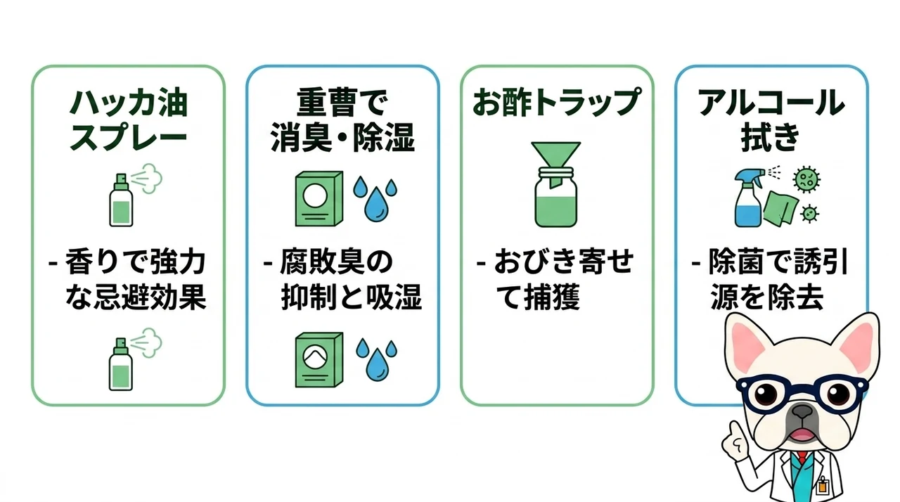 薬品を使わないゴミ箱のナチュラル対策