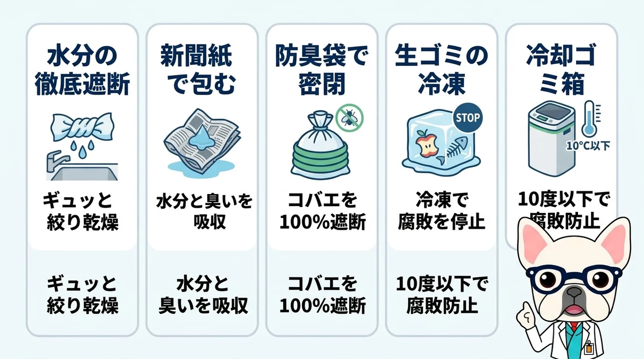生ゴミにコバエを寄せ付けない最新予防術