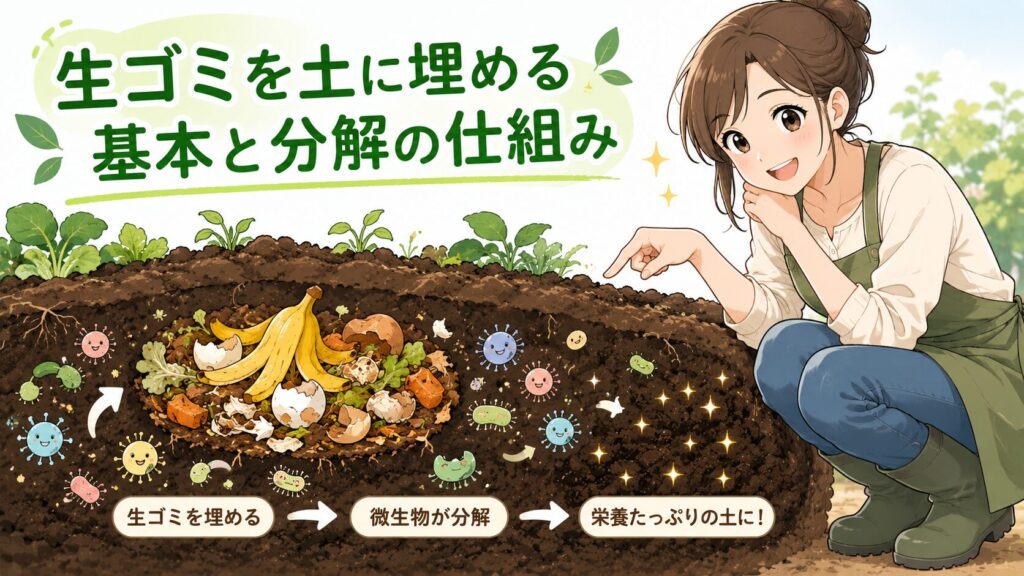 生ゴミを土に埋める基本と分解の仕組み