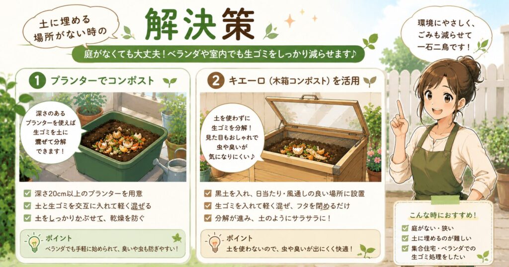 土に埋める場所がない時の解決策