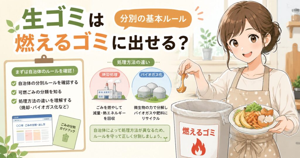 生ゴミは燃えるゴミに出せる？分別の基本ルール