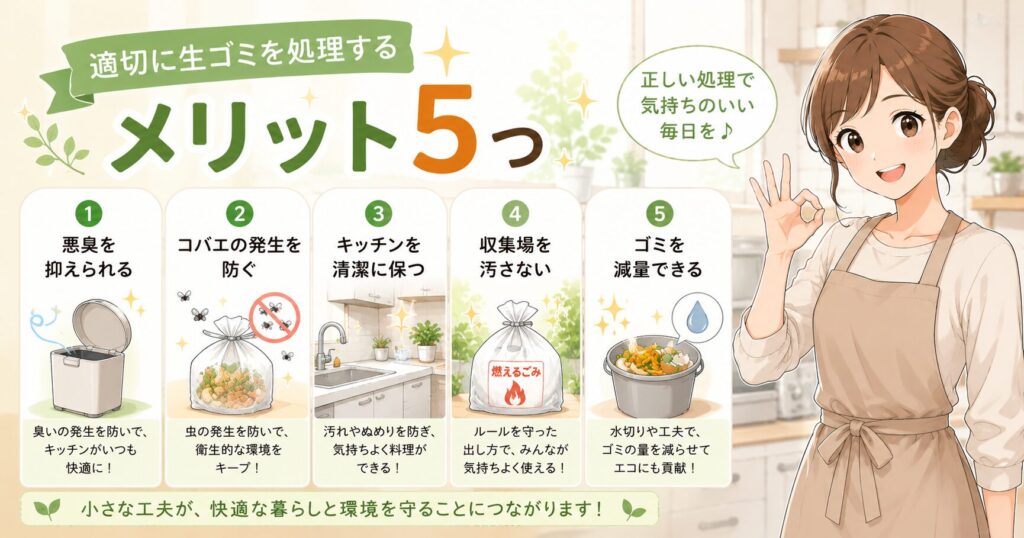 適切に生ゴミを処理するメリット5つ