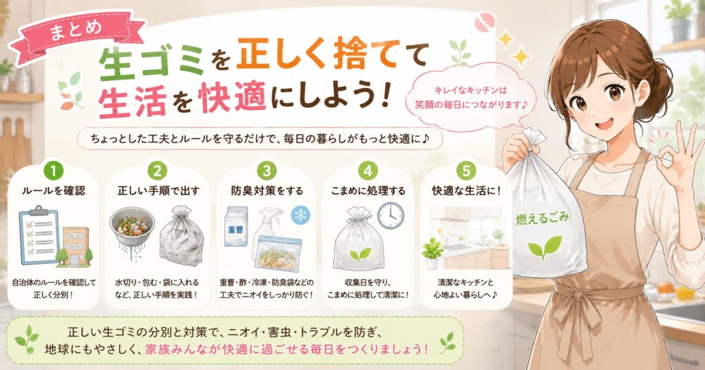 まとめ：生ゴミを正しく捨てて生活を快適にしよう
