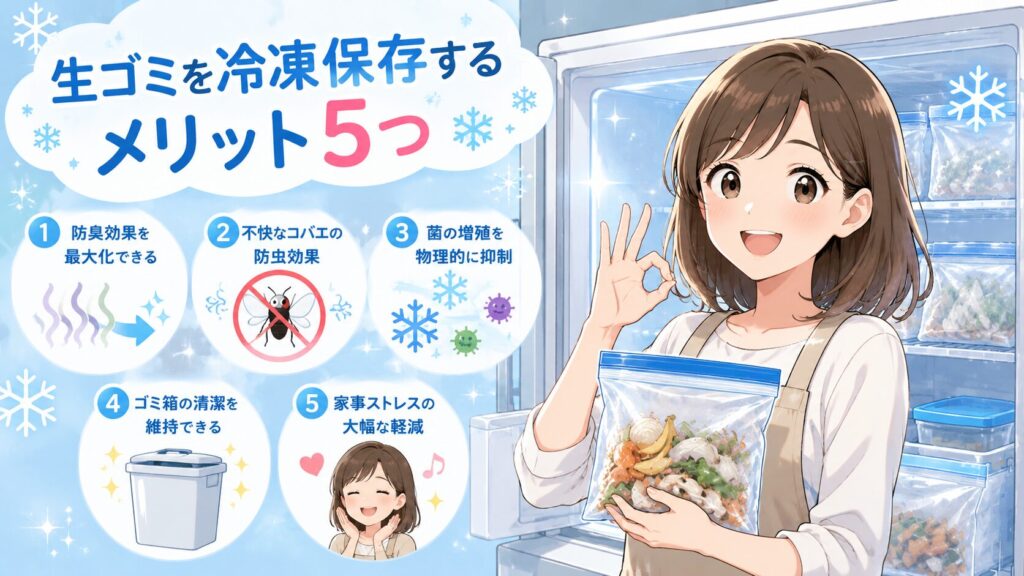 生ゴミを冷凍保存するメリット5つ