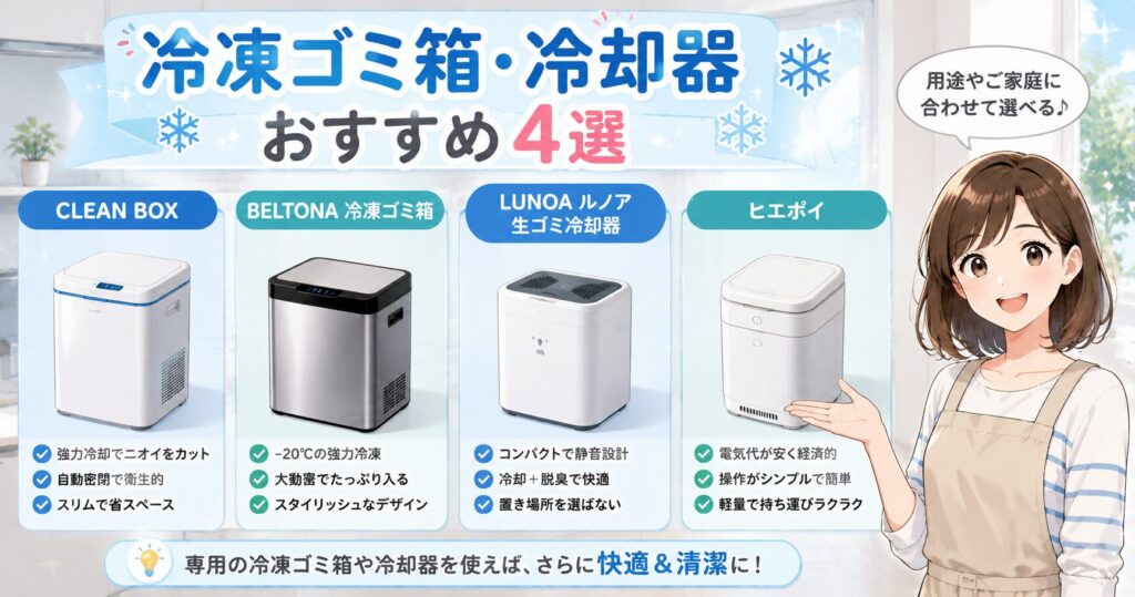 冷凍ゴミ箱・冷却器おすすめ4選
