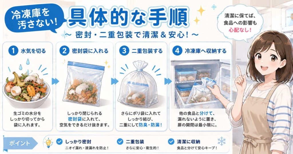 冷凍庫を汚さない具体的な手順