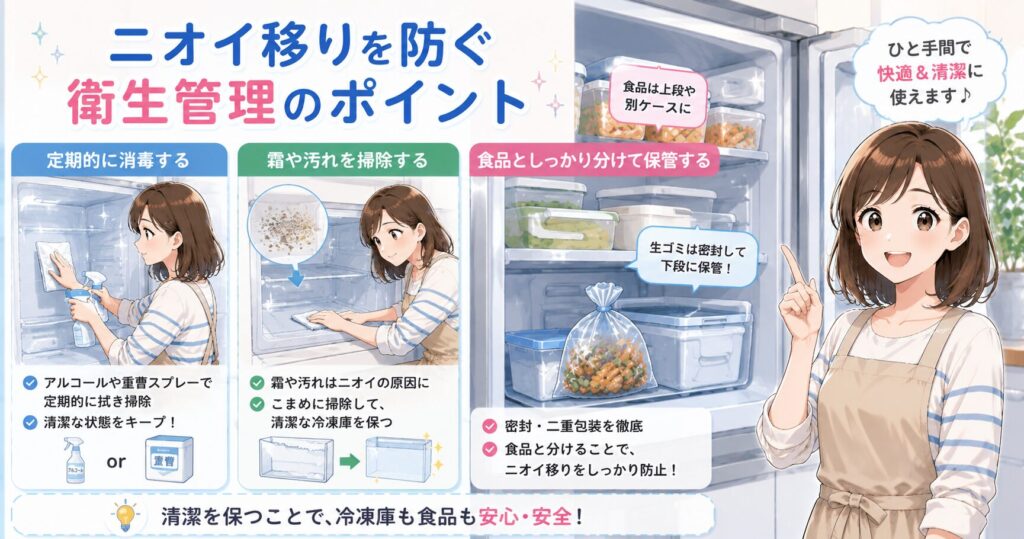 ニオイ移りを防ぐ衛生管理