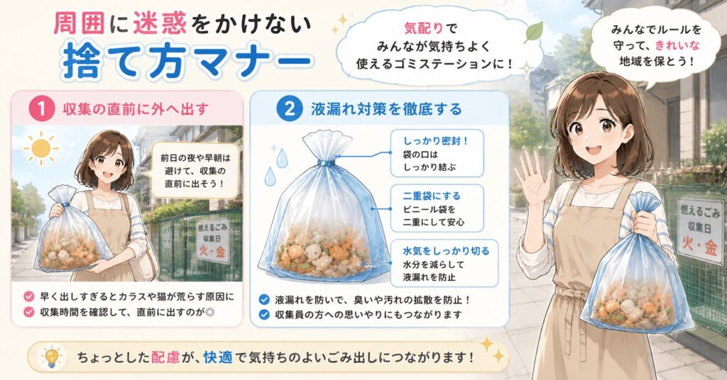 周囲に迷惑をかけない捨て方マナー