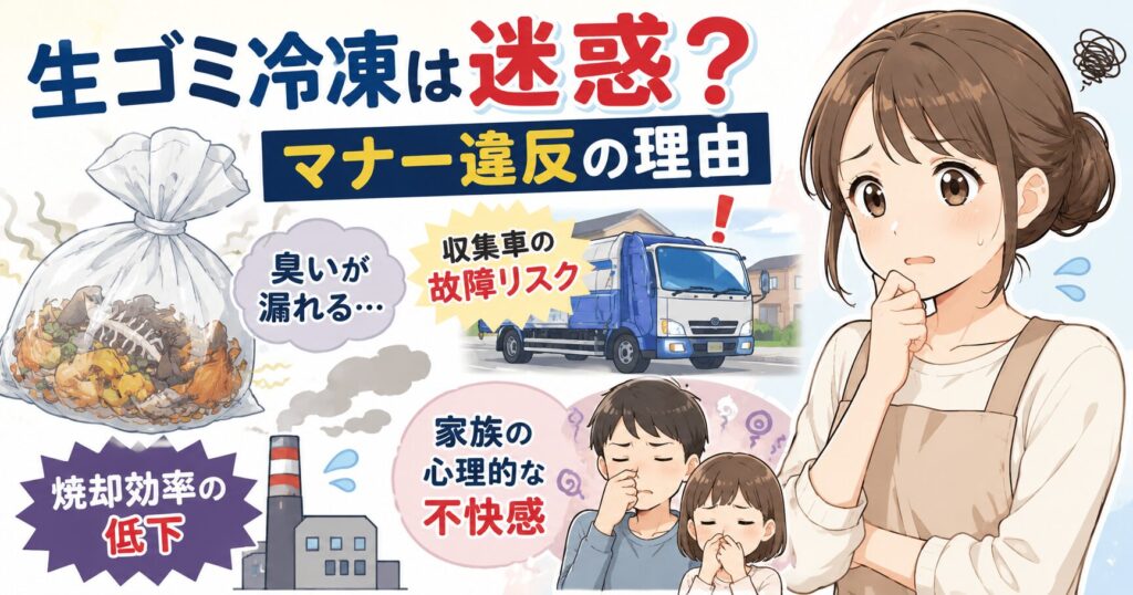生ゴミ冷凍は迷惑？マナー違反の理由