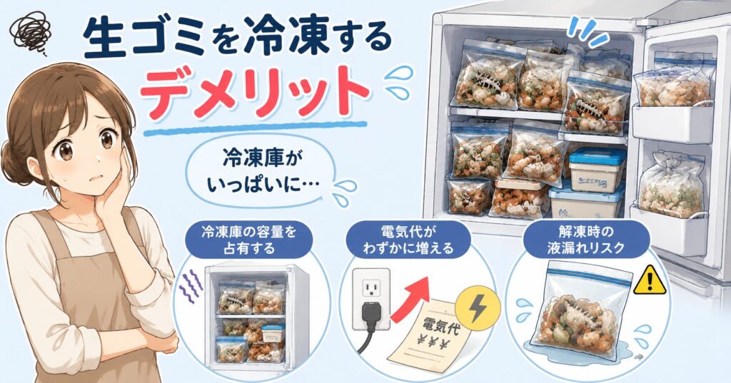 生ゴミを冷凍するデメリット