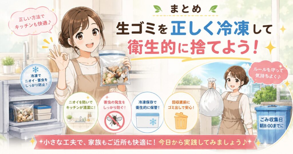 まとめ：生ゴミを正しく冷凍して衛生的に捨てよう