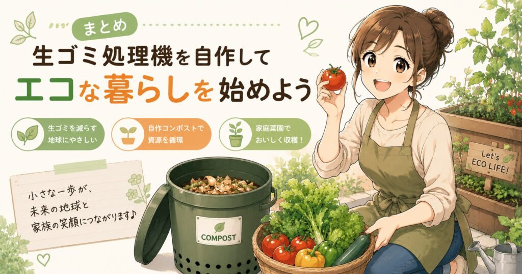 まとめ：生ゴミ処理機を自作してエコな暮らしを始めよう