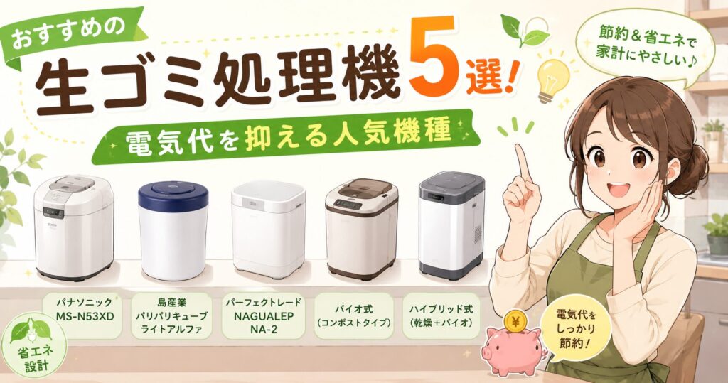 おすすめの生ゴミ処理機5選！電気代を抑える人気機種