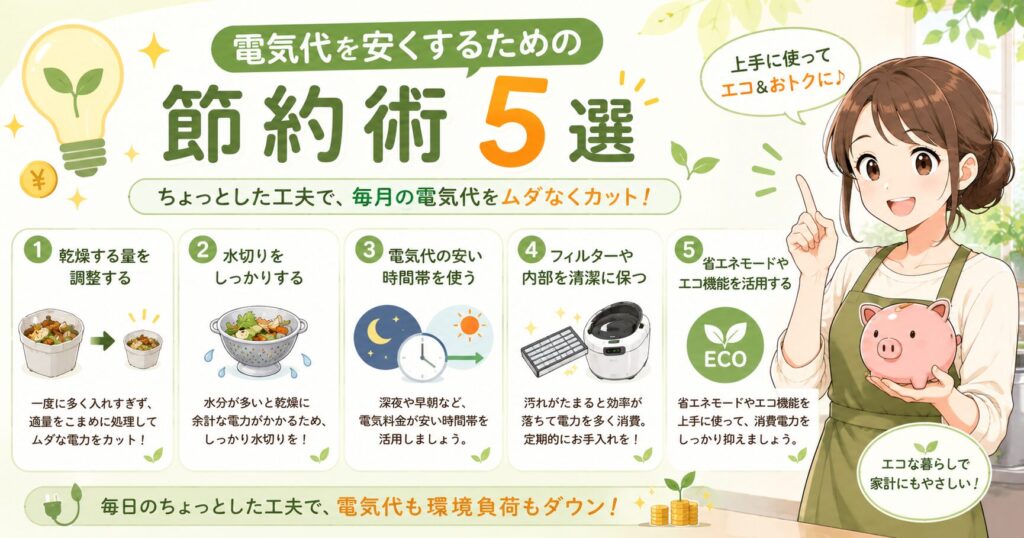 電気代を安くするための節約術5選