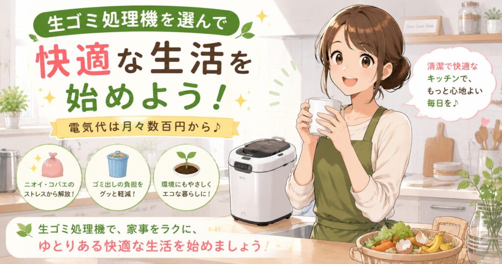 まとめ：生ゴミ処理機を選んで快適な生活を始めよう