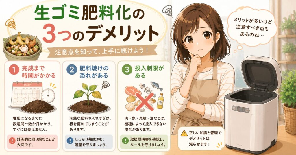 生ゴミ肥料化の3つのデメリット