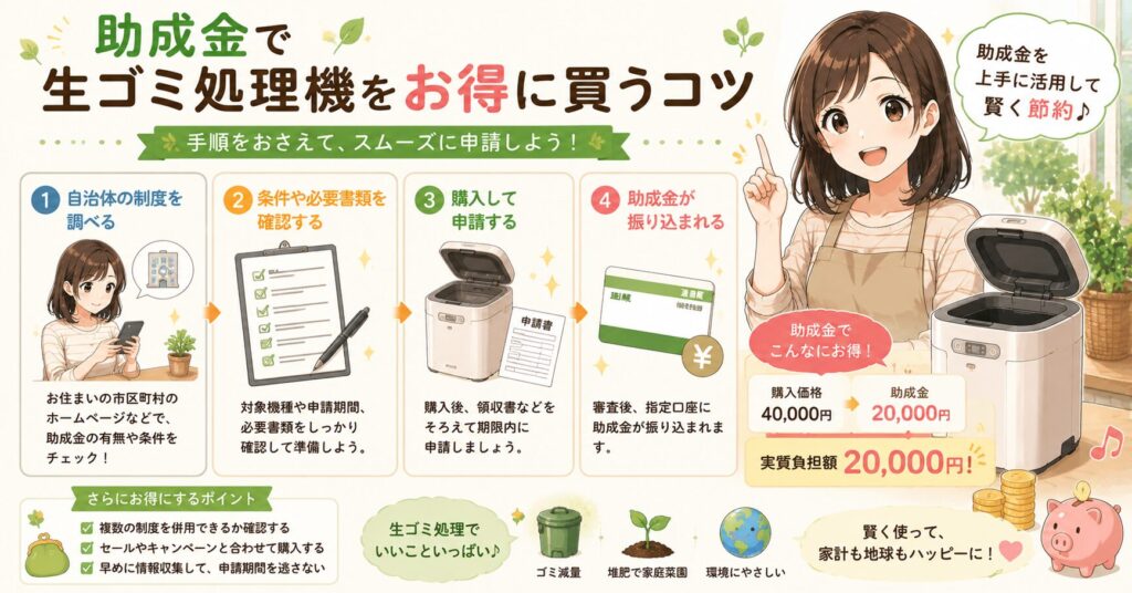 助成金で生ゴミ処理機をお得に買うコツ