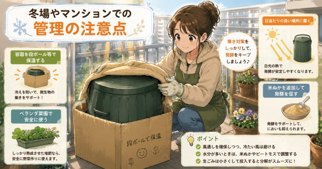 冬場やマンションでの管理の注意点
